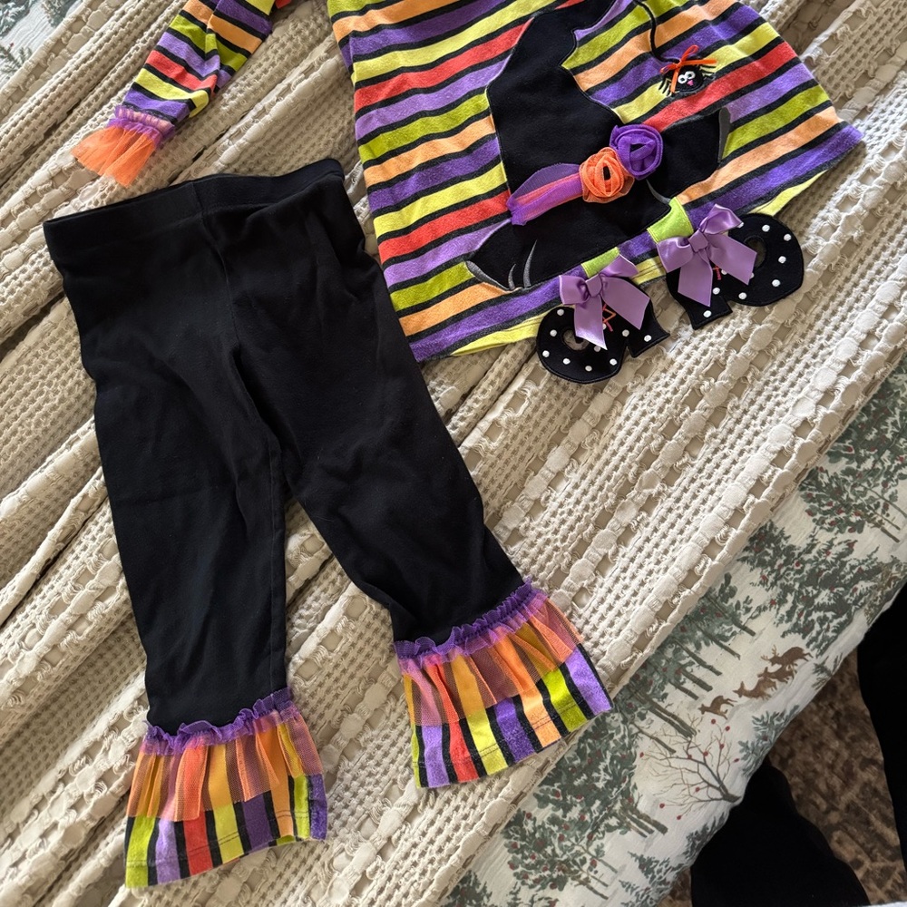 Colorful Striped Witch Costume for Kids